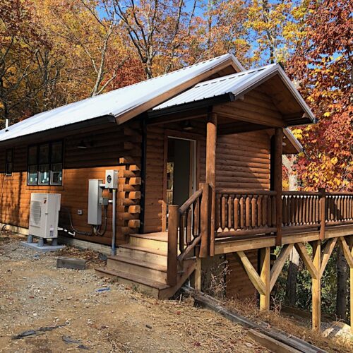 Cabin under construction